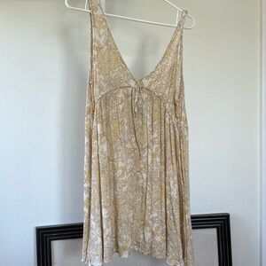 Mahina white and yellow dress size medium